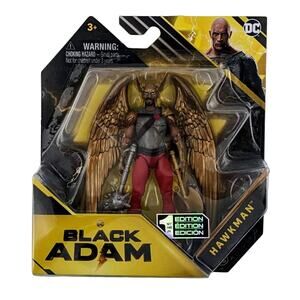 DC Spinmaster Black Adam Hawkman 4" Action Figure 1st Edition New